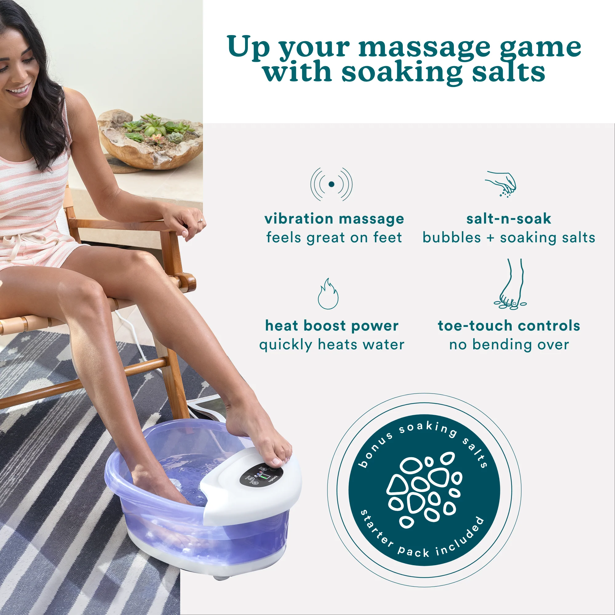 Salt-N-Soak Footbath with Heat Boost - Image 3