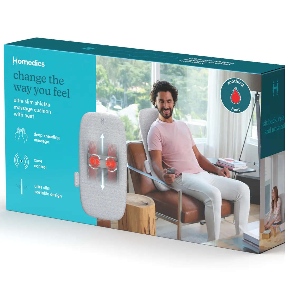 Ultra Slim Shiatsu Massage Cushion with Heat - Image 8