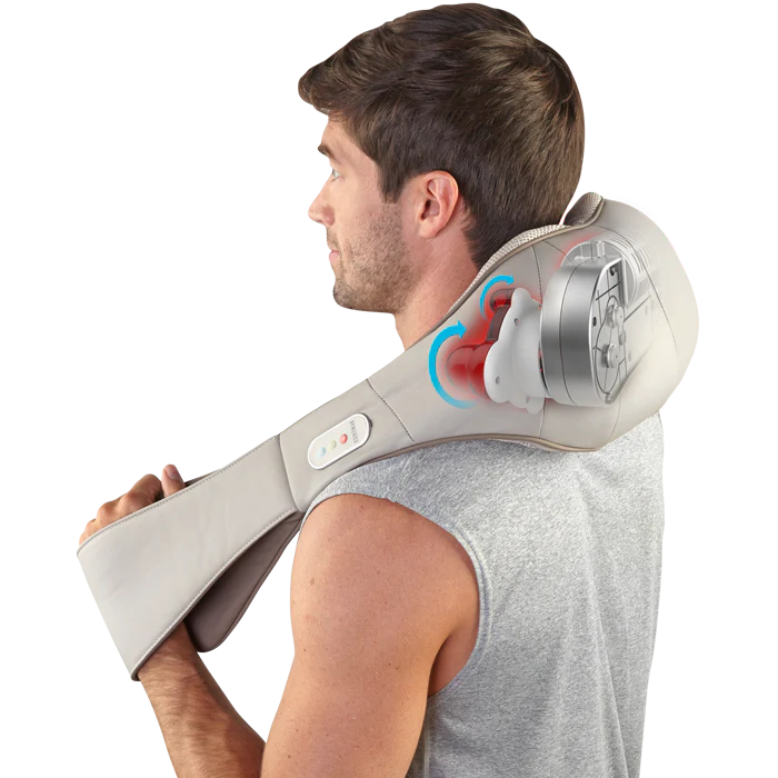 Quad Action Shiatsu Kneading Neck & Shoulder Massager With Heat - Image 5